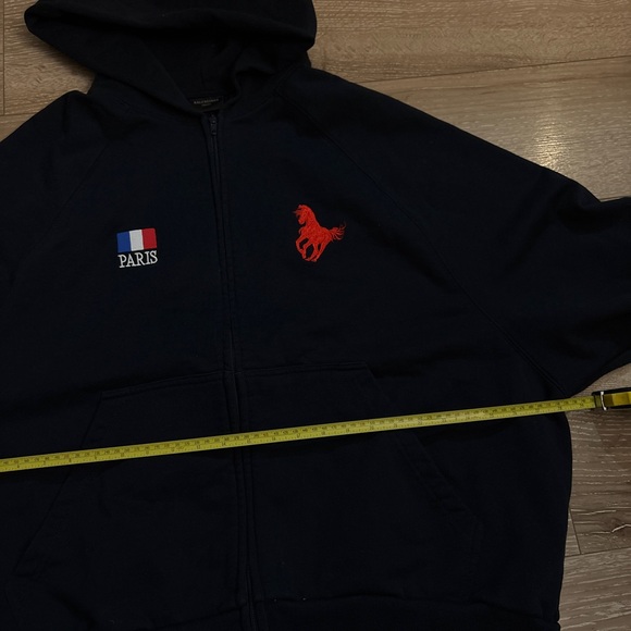 Balenciaga Polo Black Zip-Up Hoodie - Picture 5 of 11